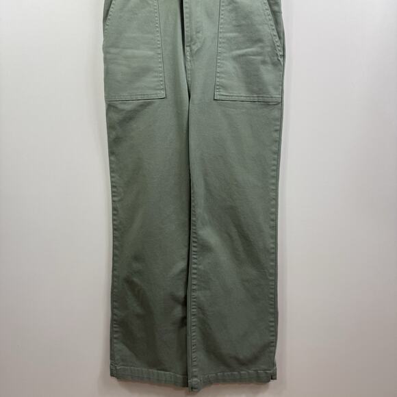 Pistola Makenna Stretch Cotton Utility Jumpsuit XS Green Gorpcore Snap Closure - Picture 3 of 14